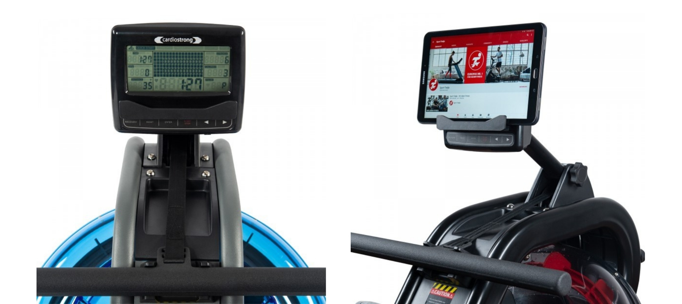 console in rowing machines